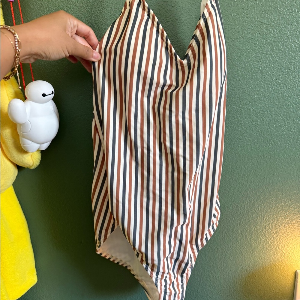 Striped One-Piece Swimsuit